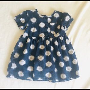 Tea collection Navy and white  polka dot dress